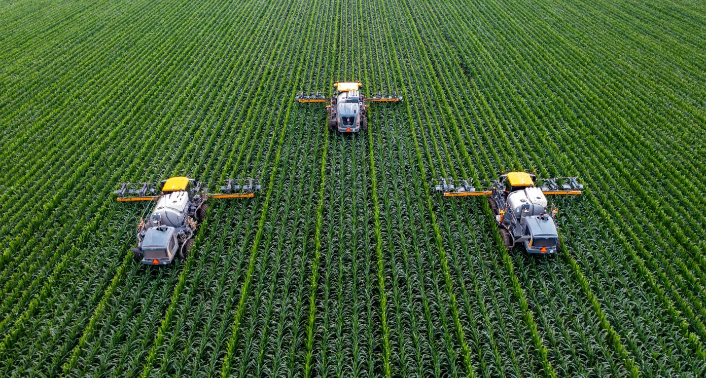 Tech based farm equipment in the field