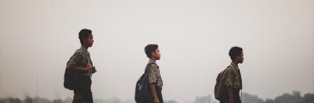 Children walking to school