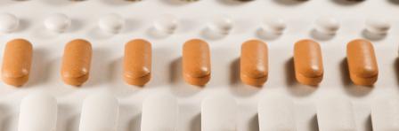 Rows Of Various Prescription Medication Pills Close-up